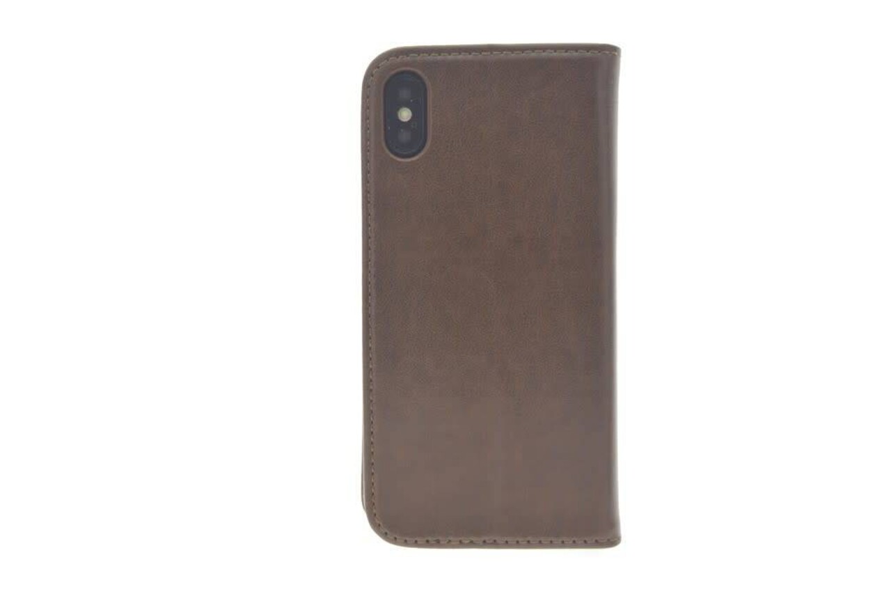 Bruin hoesje iPhone X-Xs - Book Case - Pasjeshouder - Magneetsluiting Bruin hoesje iPhone X-Xs - Book Case - Pasjeshouder - Magneetsluiting
