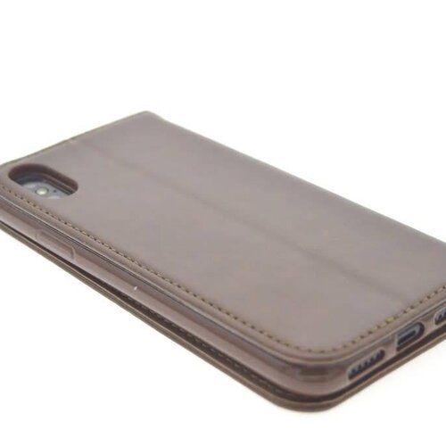 Bruin hoesje iPhone X-Xs - Book Case - Pasjeshouder - Magneetsluiting