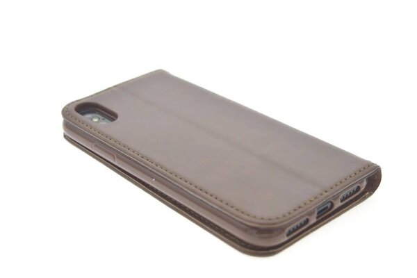 Bruin hoesje iPhone X-Xs - Book Case - Pasjeshouder - Magneetsluiting Bruin hoesje iPhone X-Xs - Book Case - Pasjeshouder - Magneetsluiting