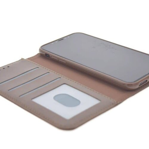 Bruin hoesje iPhone X-Xs - Book Case - Pasjeshouder - Magneetsluiting