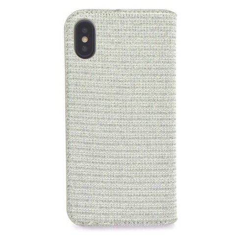 Zilver hoesje voor de iPhone X-Xs - Book Case - Pasjeshouder - Magneetsluiting