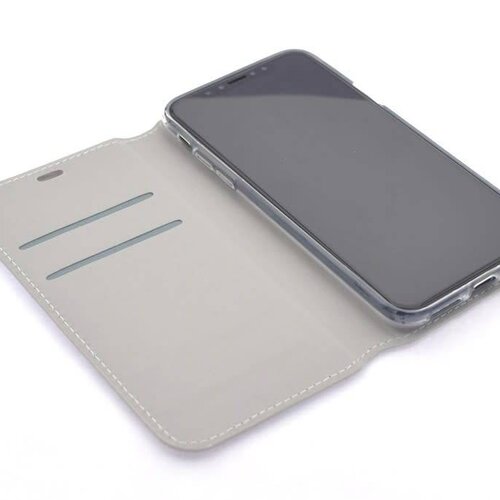 Zilver hoesje voor de iPhone X-Xs - Book Case - Pasjeshouder - Magneetsluiting