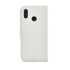 Huawei  P20 Lite Kartenhalter Weiß Book-Case hul -Magnetverschluss - Kunststof;TPU