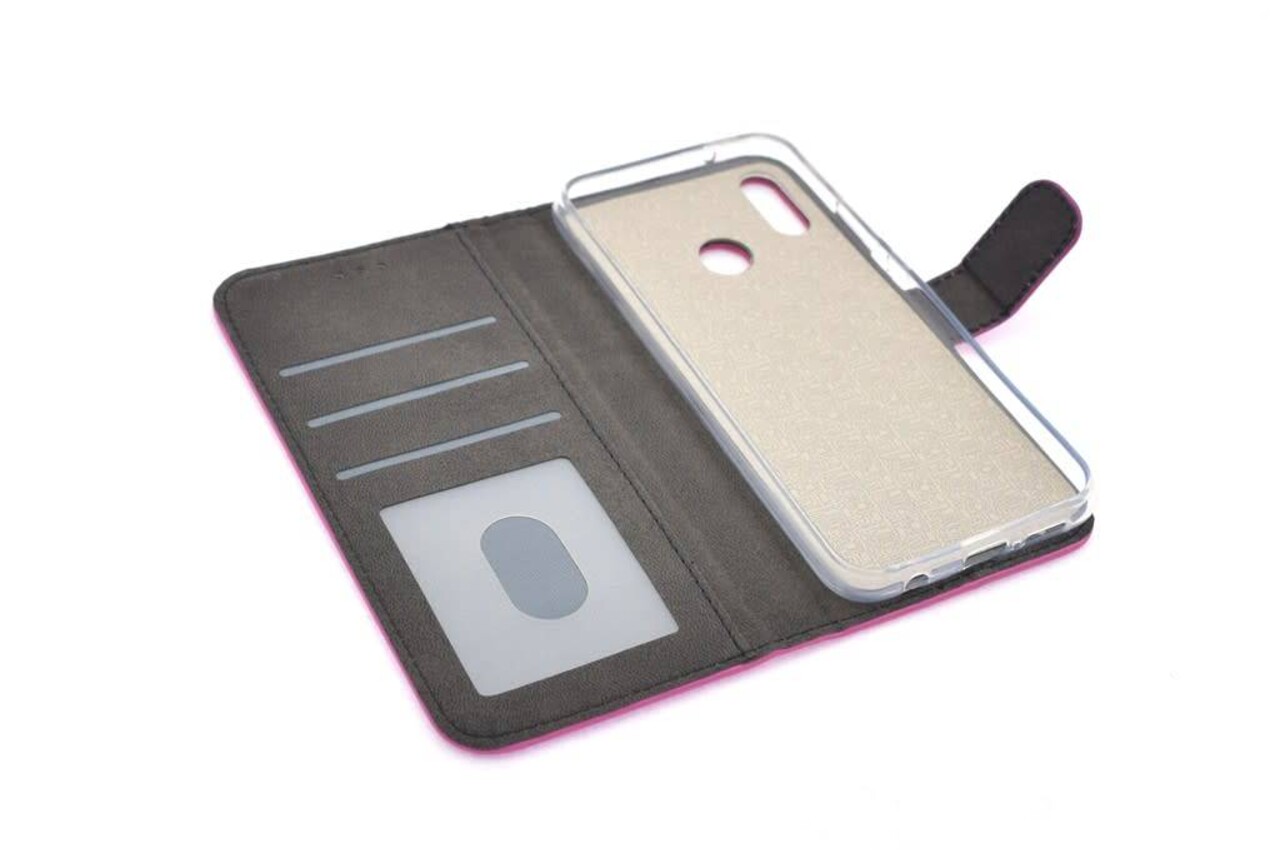 Roze hoesje Huawei P20 Lite - Book Case - Pasjeshouder - Magneetsluiting Roze hoesje Huawei P20 Lite - Book Case - Pasjeshouder - Magneetsluiting