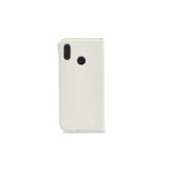 Huawei  P20 Lite Titulaire de la carte Blanc Book type housse - Fermeture magnétique