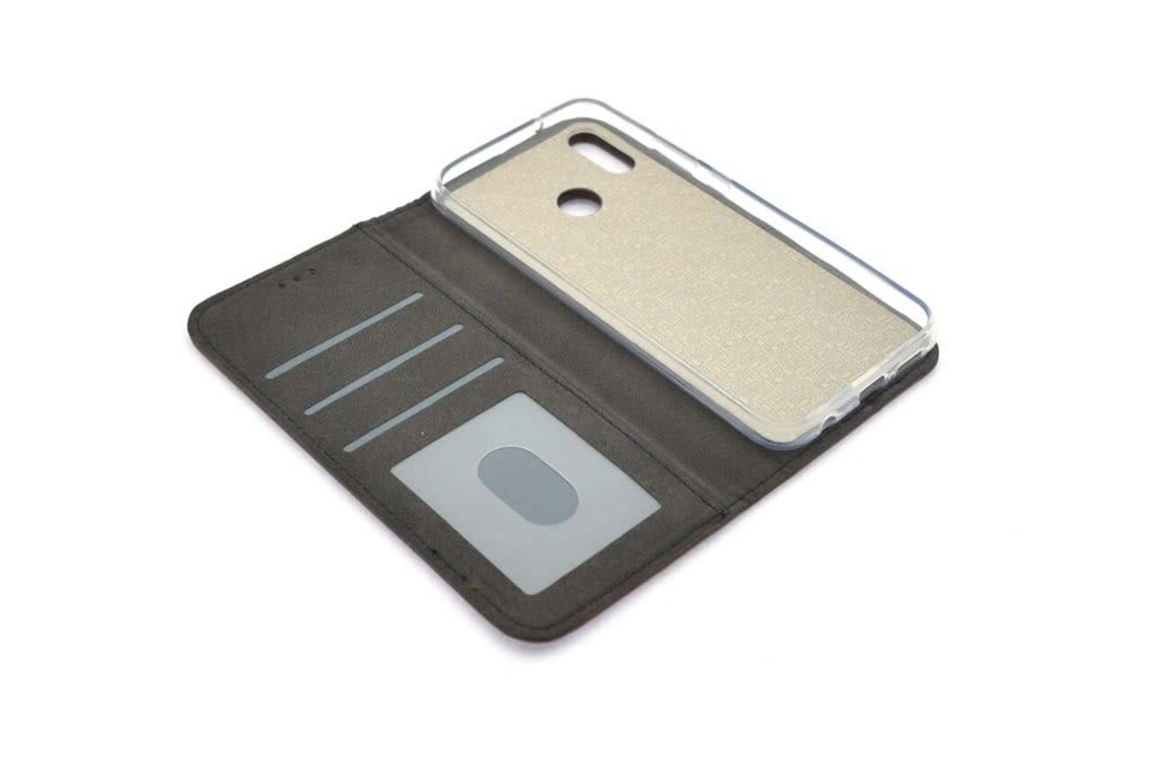 Huawei P20 Lite Kartenhalter Braun Book-Case hul -Magnetverschluss - Kunststof;TPU Huawei P20 Lite Kartenhalter Braun Book-Case hul -Magnetverschluss - Kunststof;TPU