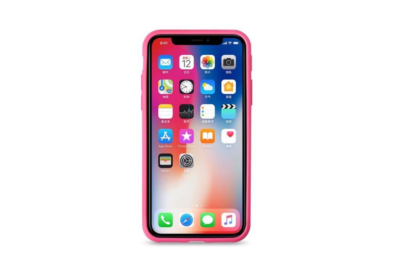 Silicone case for iPhone X - Hot Pink (8719273273937)