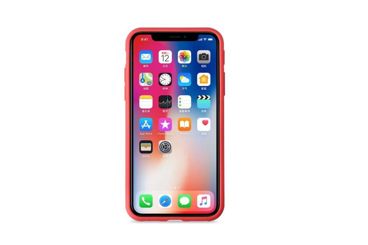 Silicone case for iPhone X - Red (8719273273944)