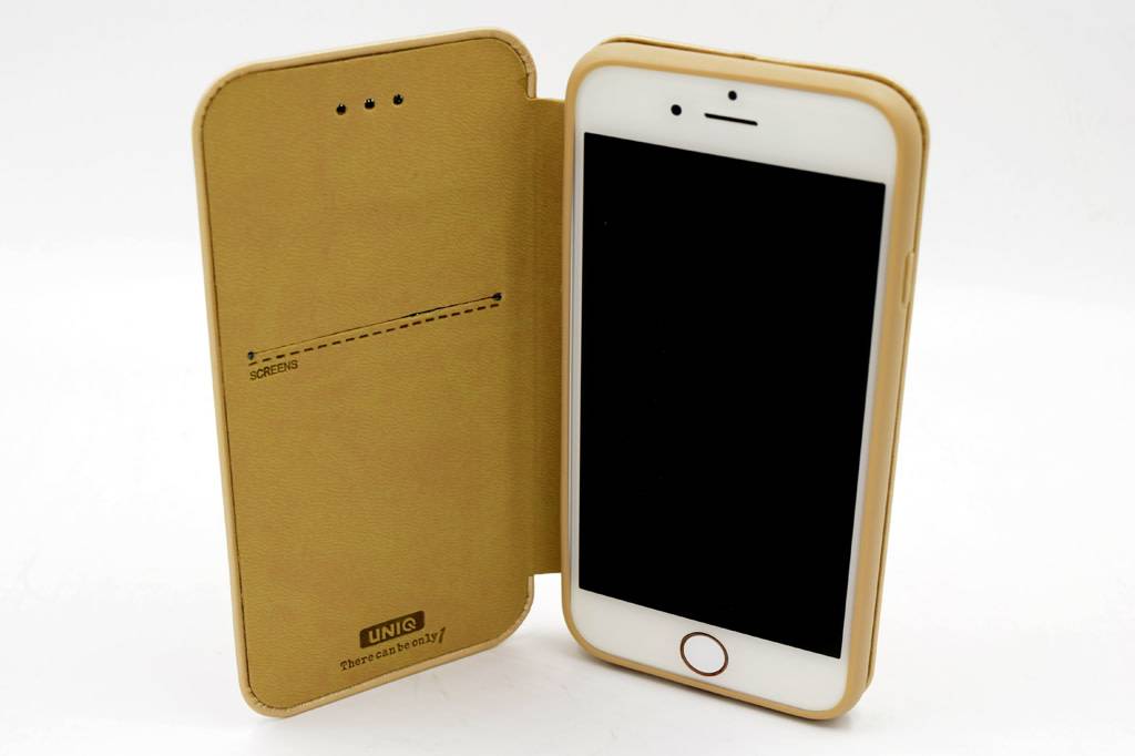 Goud hoesje voor de iPhone 6-6S - Book Case - Pasjeshouder - NT Mobiel Accessoires Nederland