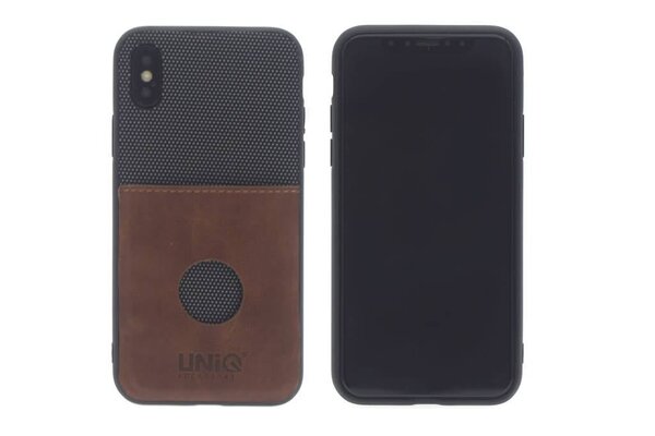 UNIQ Accessory UNIQ Accessory iPhone X-Xs Zwarte Hard Case Backcover Pasjeshouder - Zwart UNIQ Accessory UNIQ Accessory iPhone X-Xs Zwarte Hard Case Backcover Pasjeshouder - Zwart