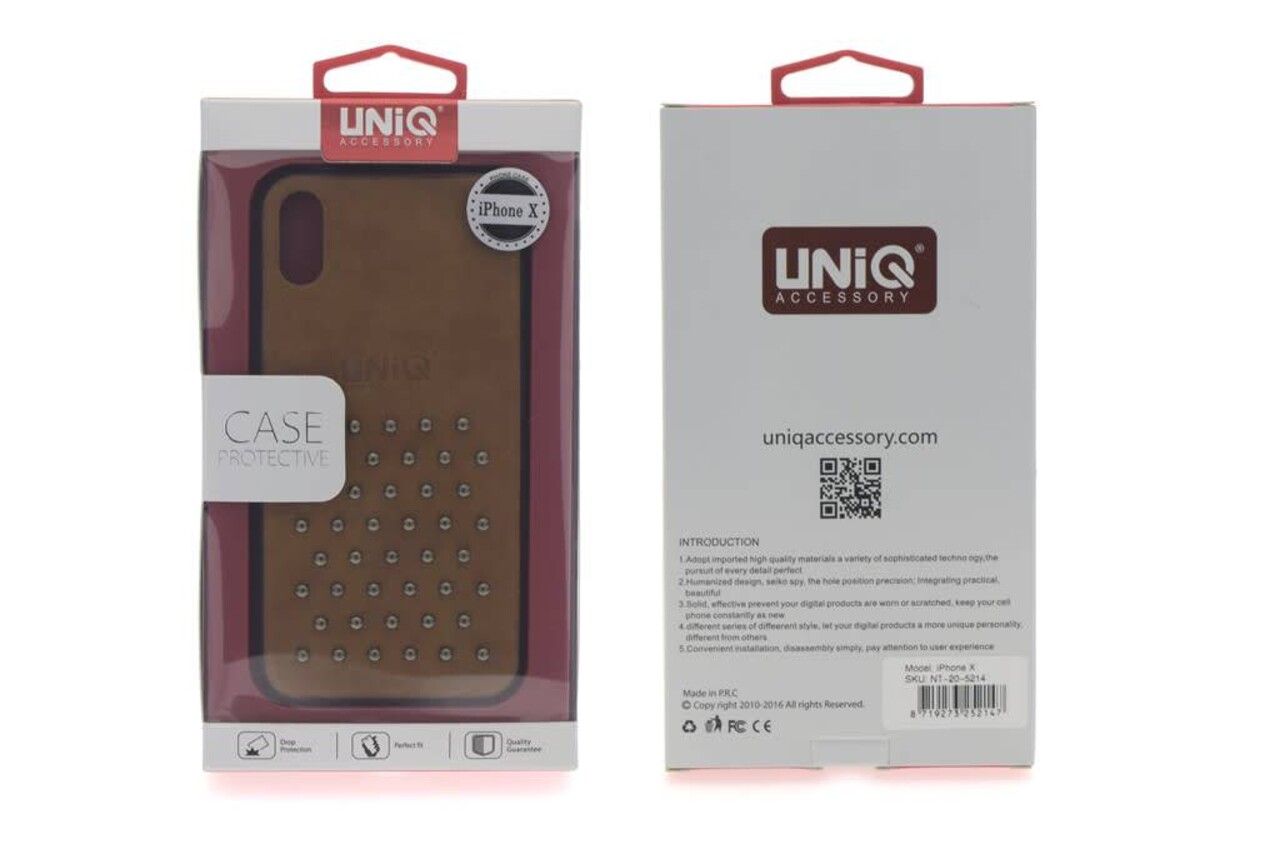 UNIQ Accessory Coque pour Apple iPhone X - Marron (8719273252147) UNIQ Accessory Coque pour Apple iPhone X - Marron (8719273252147)