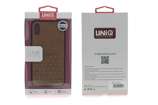 UNIQ Accessory Coque pour Apple iPhone X - Marron (8719273252147) UNIQ Accessory Coque pour Apple iPhone X - Marron (8719273252147)