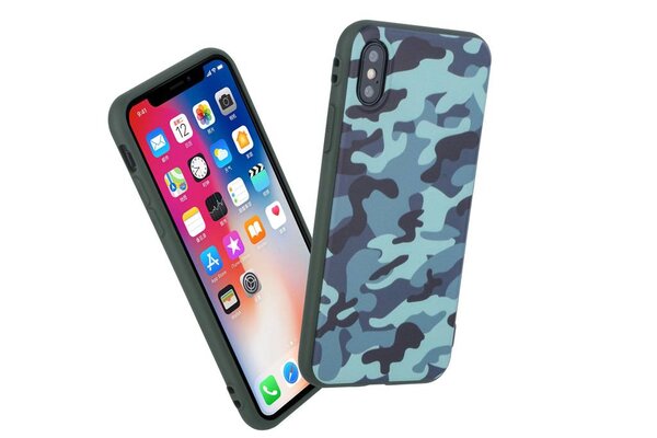 Silicone case for iPhone X - Camouflage (8719273276402)