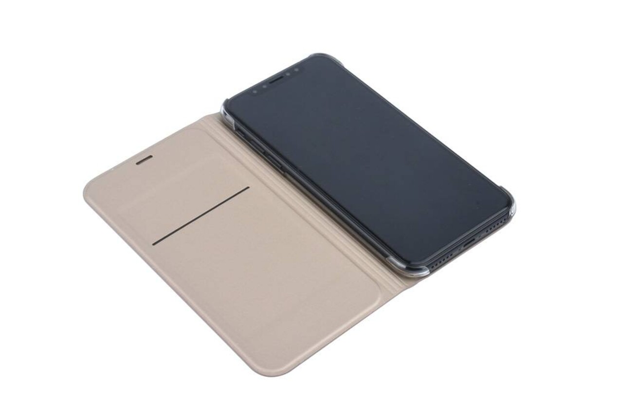Apple iPhone X; iPhone Xs Titulaire de la carte Or Book type housse - Fermeture magnétique Apple iPhone X; iPhone Xs Titulaire de la carte Or Book type housse - Fermeture magnétique