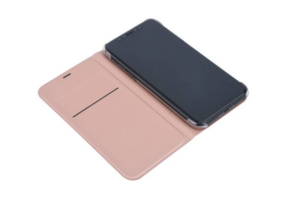 Roze hoesje voor de iPhone X-Xs - Book Case - Pasjeshouder - Magneetsluiting Roze hoesje voor de iPhone X-Xs - Book Case - Pasjeshouder - Magneetsluiting