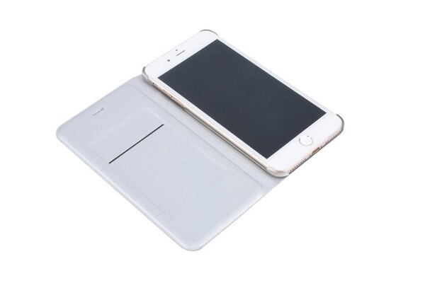 Apple iPhone 8 Plus Kartenhalter Silber Book-Case hul - TPU Apple iPhone 8 Plus Kartenhalter Silber Book-Case hul - TPU