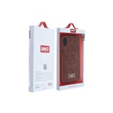 UNIQ Accessory UNIQ Accessory iPhone Xs Kunstleer Hard Case Back cover - Bruin UNIQ Accessory UNIQ Accessory iPhone Xs Kunstleer Hard Case Back cover - Bruin
