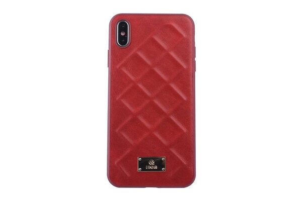 UNIQ Accessory UNIQ Accessory iPhone Xs Max Hard Case Back cover Kunstleer - Rood UNIQ Accessory UNIQ Accessory iPhone Xs Max Hard Case Back cover Kunstleer - Rood
