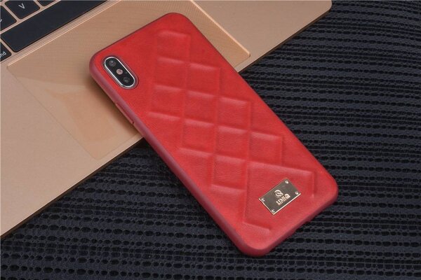 UNIQ Accessory UNIQ Accessory iPhone Xs Max Hard Case Back cover Kunstleer - Rood UNIQ Accessory UNIQ Accessory iPhone Xs Max Hard Case Back cover Kunstleer - Rood