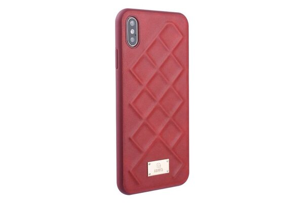 UNIQ Accessory UNIQ Accessory iPhone Xs Max Hard Case Back cover Kunstleer - Rood UNIQ Accessory UNIQ Accessory iPhone Xs Max Hard Case Back cover Kunstleer - Rood