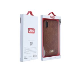 UNIQ Accessory UNIQ Accessory iPhone XR Back cover Kunstleer Hard Case - Bruin UNIQ Accessory UNIQ Accessory iPhone XR Back cover Kunstleer Hard Case - Bruin