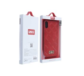 UNIQ Accessory UNIQ Accessory iPhone XR Back cover Kunstleer Hard Case - Rood UNIQ Accessory UNIQ Accessory iPhone XR Back cover Kunstleer Hard Case - Rood