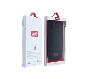 UNIQ Accessory UNIQ Accessory iPhone XR Back cover Kunstleer Hard Case - Zwart UNIQ Accessory UNIQ Accessory iPhone XR Back cover Kunstleer Hard Case - Zwart