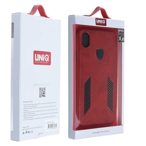 UNIQ Accessory UNIQ Accessory iPhone XR Kunstleer Hard Case Back cover - Rood