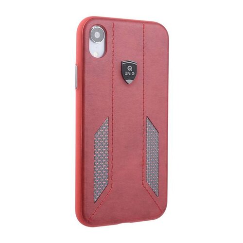 UNIQ Accessory UNIQ Accessory iPhone XR Kunstleer Hard Case Back cover - Rood