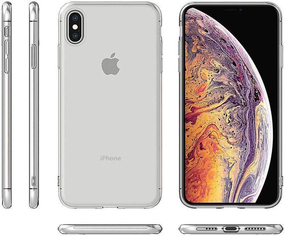 Silicone case for Apple iPhone X - Clear (8719273253571)