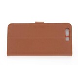 Huawei  P10 Kartenhalter Braun Book-Case hul -Magnetverschluss - Kunststof;TPU
