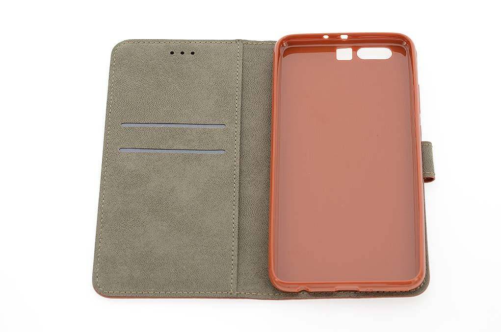 Bruin hoesje Huawei P10 Plus - Book Case - Pasjeshouder - Magneetsluiting, foto 4 van 6