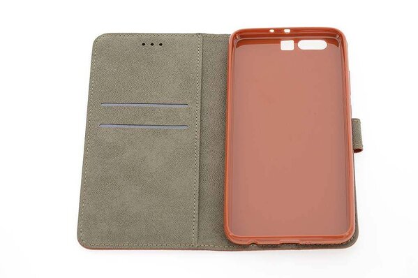 Huawei P10 Kartenhalter Braun Book-Case hul -Magnetverschluss - Kunststof;TPU Huawei P10 Kartenhalter Braun Book-Case hul -Magnetverschluss - Kunststof;TPU