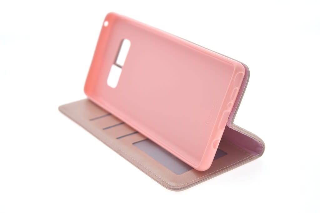 Roze hoesje voor Samsung Galaxy Note8 Book Case - Pasjeshouder - Magneetsluiting (N950F), foto 4 van 6