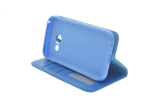 Blauw hoesje Samsung Galaxy A3 -2017- Book Case - Pasjeshouder - Magneetsluiting (A320F) Blauw hoesje Samsung Galaxy A3 -2017- Book Case - Pasjeshouder - Magneetsluiting (A320F)