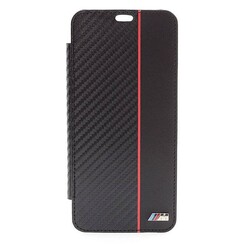 BMW Book-Case Carbon Stripe für Galaxy S9 Plus - Rot (3700740426555)