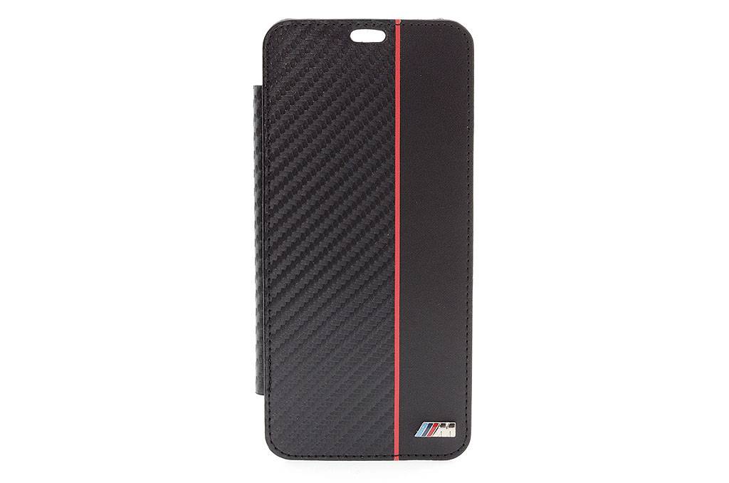 BMW BMW Rood Galaxy S9 Plus - Book Case - Carbon-siliconen - M Sport
