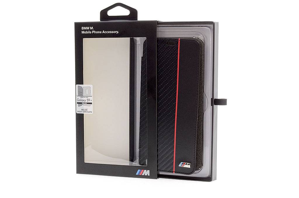 BMW BMW Rood Galaxy S9 Plus - Book Case - Carbon-siliconen - M Sport, foto 2 van 6