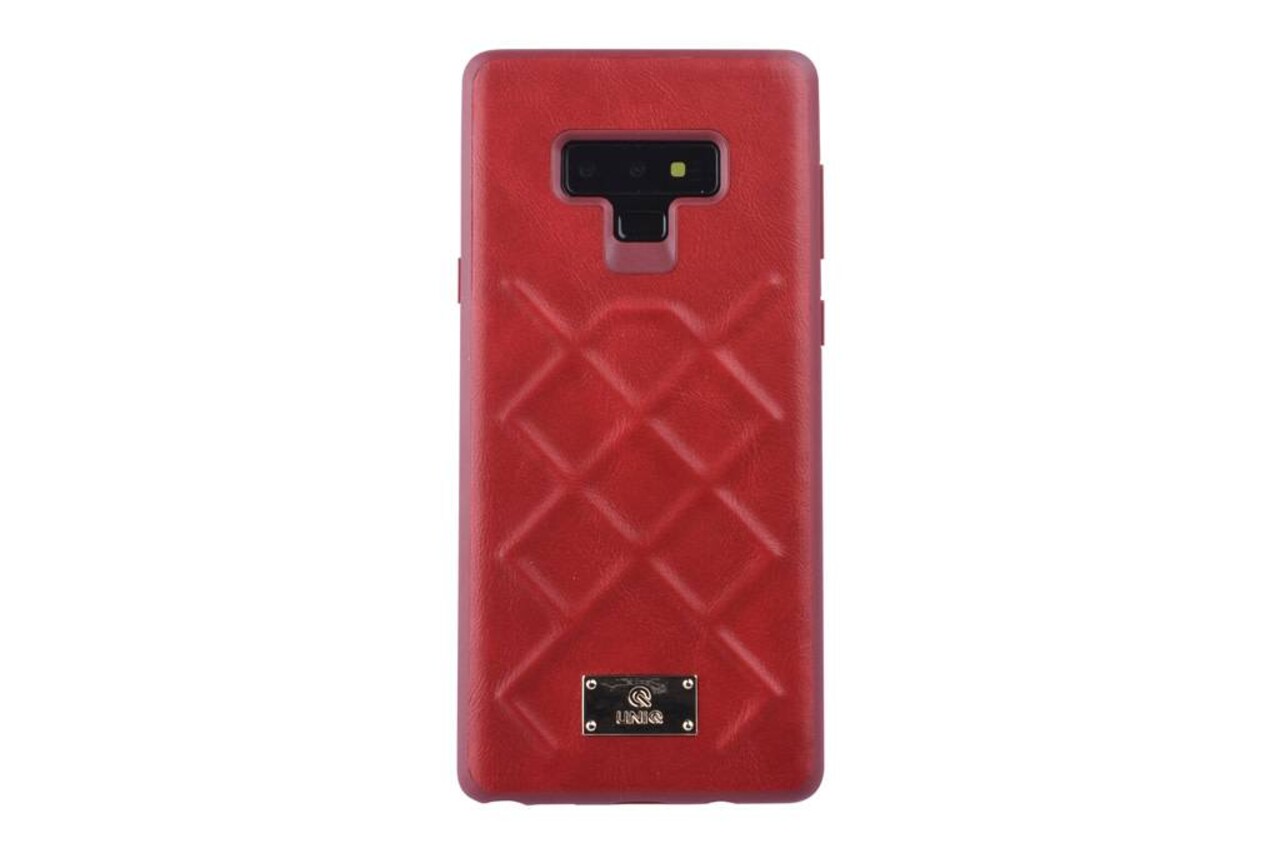 UNIQ Accessory UNIQ Accessory Galaxy Note 9 Hard Case Back cover Kunstleer - Rood UNIQ Accessory UNIQ Accessory Galaxy Note 9 Hard Case Back cover Kunstleer - Rood