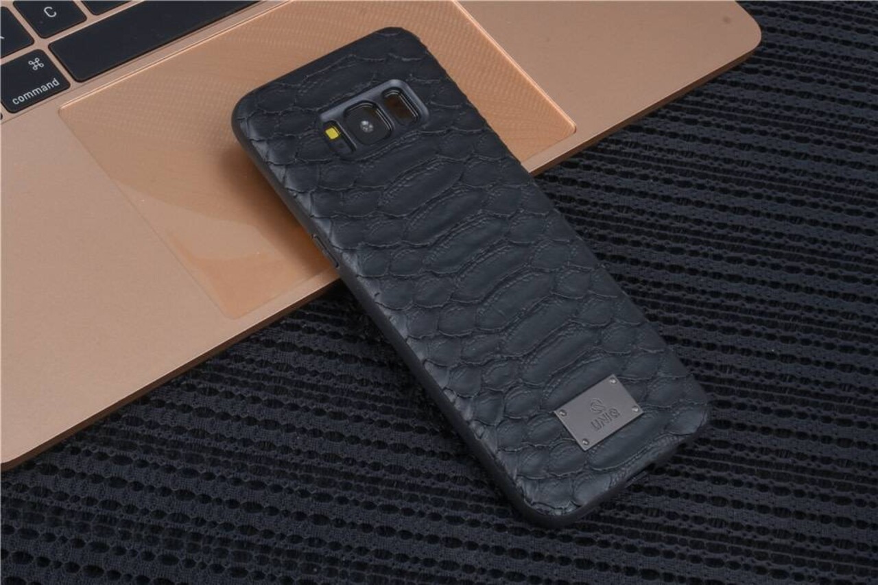 UNIQ Accessory UNIQ Accessory iPhone X Kunstleer Hard Case Back cover - Zwart UNIQ Accessory UNIQ Accessory iPhone X Kunstleer Hard Case Back cover - Zwart