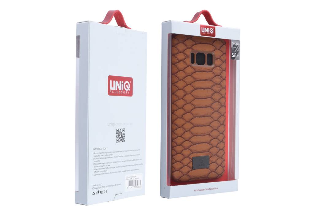 UNIQ Accessory UNIQ Accessory iPhone X-Xs Max Kunstleer Hard Case Back cover - Bruin, foto 5 van 5