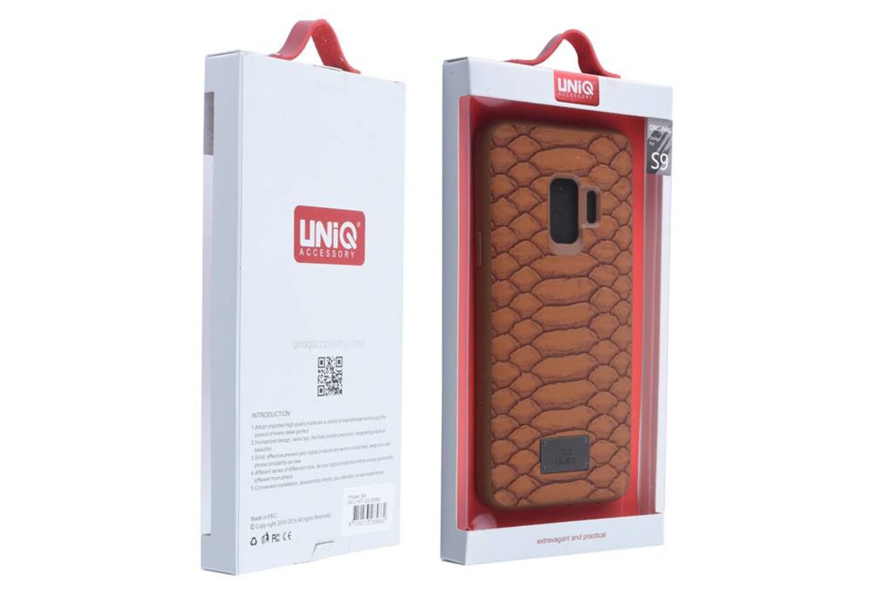 UNIQ Accessory UNIQ Accessory Galaxy S10 Kunstleer Hard Case Back cover - Bruin UNIQ Accessory UNIQ Accessory Galaxy S10 Kunstleer Hard Case Back cover - Bruin