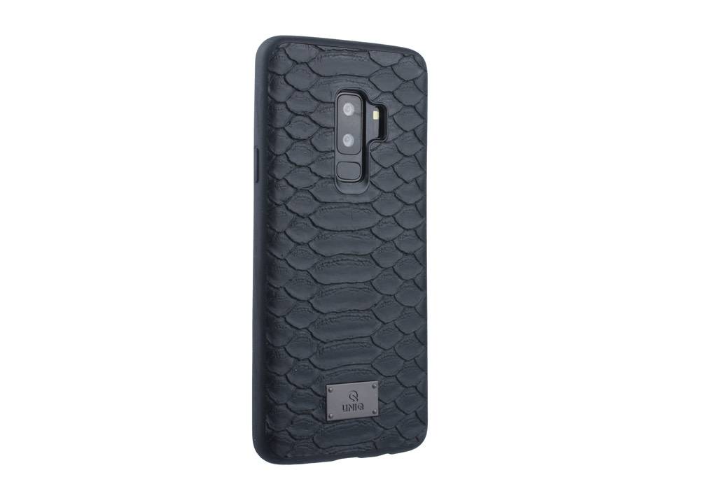 UNIQ Accessory UNIQ Accessory Galaxy S9 Plus Kunstleer Hard Case Back cover - Zwart, foto 3 van 5