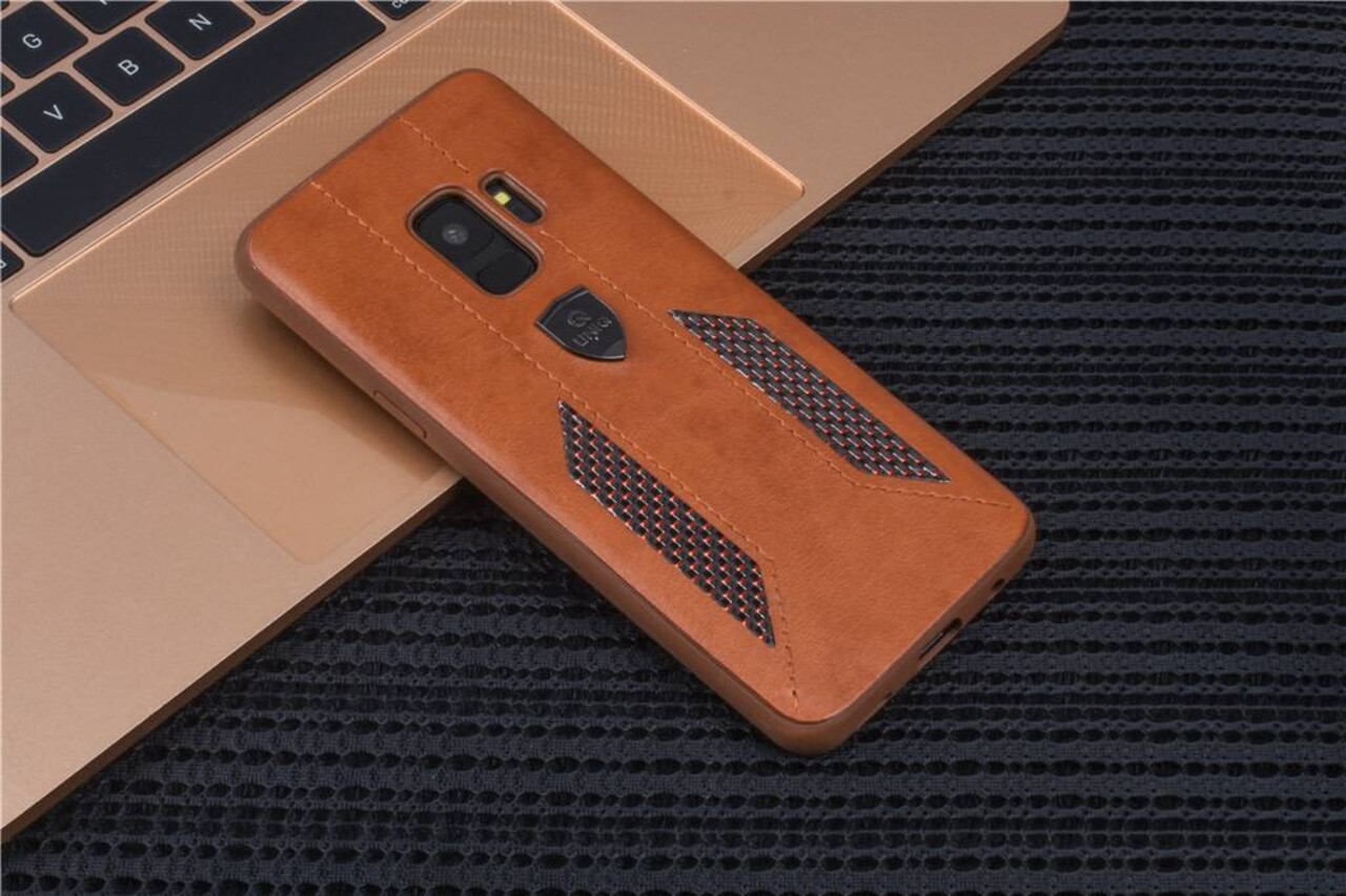 UNIQ Accessory UNIQ Accessory Galaxy S9 Kunstleer Hard Case Back cover - Bruin UNIQ Accessory UNIQ Accessory Galaxy S9 Kunstleer Hard Case Back cover - Bruin