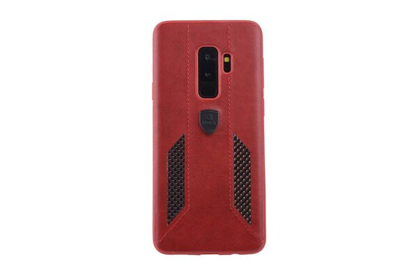 UNIQ Accessory UNIQ Accessory Galaxy S9 Plus Kunstleer Hard Case Back cover - Rood UNIQ Accessory UNIQ Accessory Galaxy S9 Plus Kunstleer Hard Case Back cover - Rood
