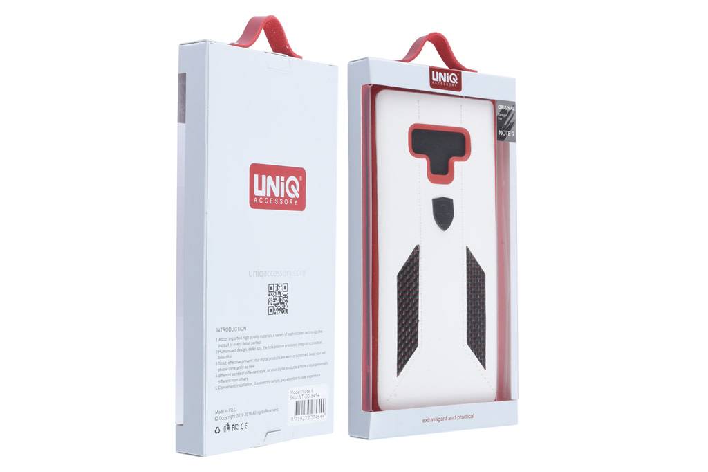 UNIQ Accessory UNIQ Accessory Galaxy Note 9 Kunstleer Hard Case Back cover - Wit, foto 6 van 6