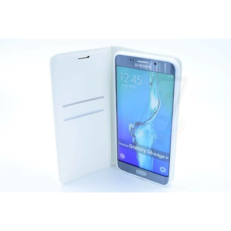 In de genade van Bijlage barrière Samsung Galaxy S6 Edge Plus Pasjeshouder Wit Booktype hoesje - Magneet - NT  Mobiel Accessoires - Nederland
