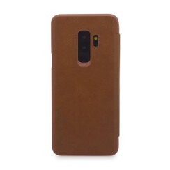 Samsung Galaxy S9+ Kartenhalter Braun Book-Case hul -Magnetverschluss - Kunststof;TPU