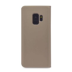 Samsung Galaxy S9 Kartenhalter Gold Book-Case hul -Magnetverschluss - Kunststof;TPU