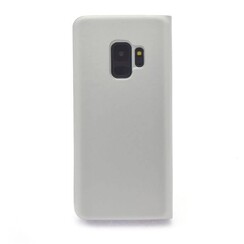 Samsung Galaxy S9 Kartenhalter Silber Book-Case hul -Magnetverschluss - Kunststof;TPU